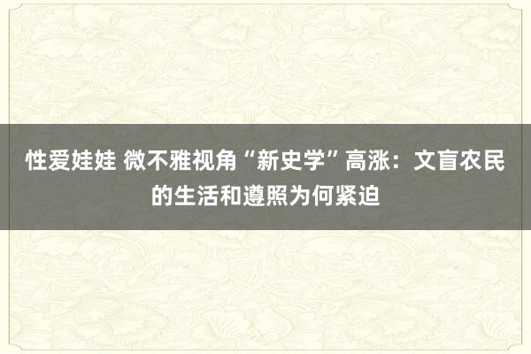 性爱娃娃 微不雅视角“新史学”高涨：文盲农民的生活和遵照为何紧迫