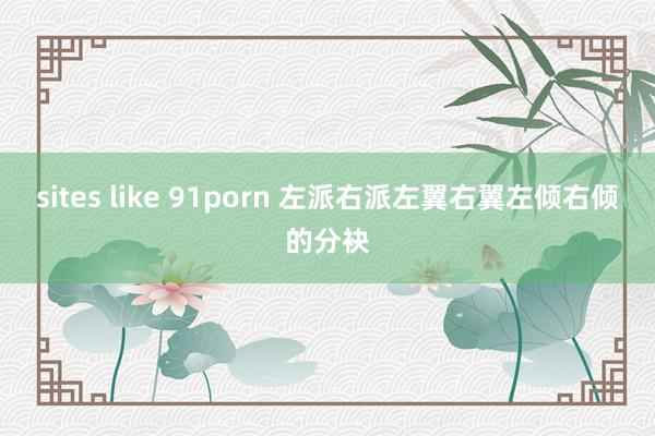 sites like 91porn 左派右派左翼右翼左倾右倾的分袂