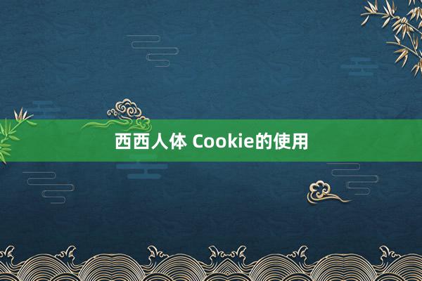 西西人体 Cookie的使用